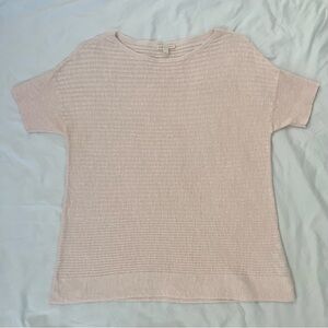 Eileen Fisher Pink Linen/Cotton Blend Top